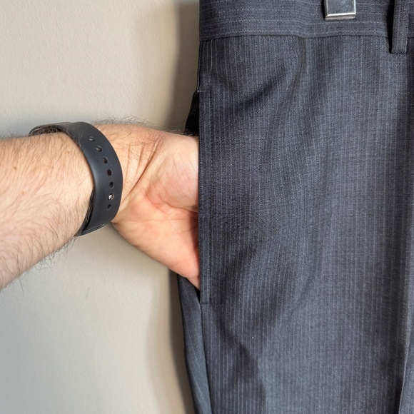 Pronto Uomo Couture Men's 100% Wool Dress Pant Trousers Navy Size 36 Formal - Picture 3 of 13